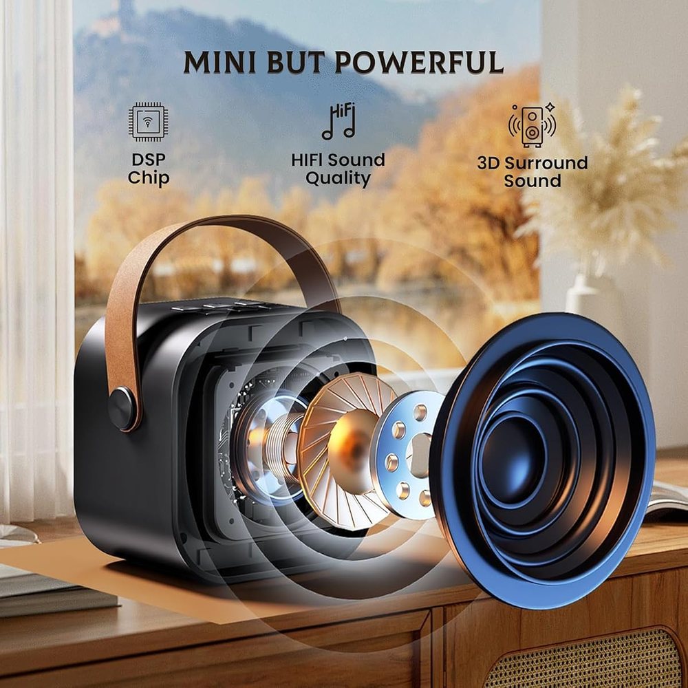 IROO Mini Karaoke Machine, Black, 2 Wireless Mics, view 4